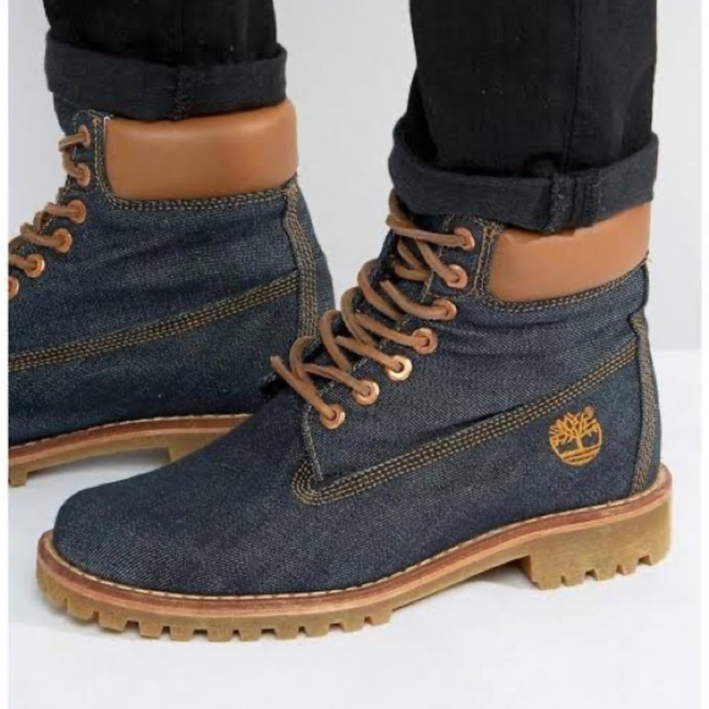 Timberland Classic Denim Premium Boots - Picture 1 of 14